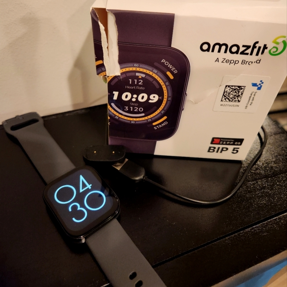 Amazfit Bip 5 GPS Black Smartwatch Fitness Tracker